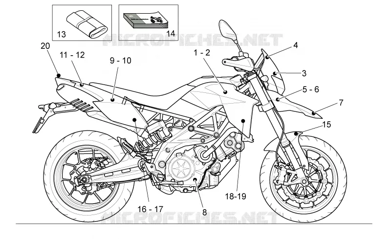 Décalco - Trousse à outils Aprilia APRILIA-MOTORCYCLES 750 DORSODURO 2016  Dorsoduro ABS