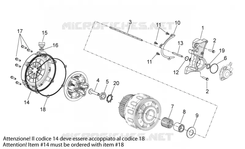 Embrague I Aprilia APRILIA-MOTORCYCLES 750 DORSODURO 2015  Dorsoduro ABS