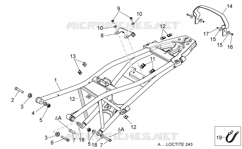 Accroche-selle Aprilia APRILIA-MOTORCYCLES 750 DORSODURO 2011  Dorsoduro Factory ABS