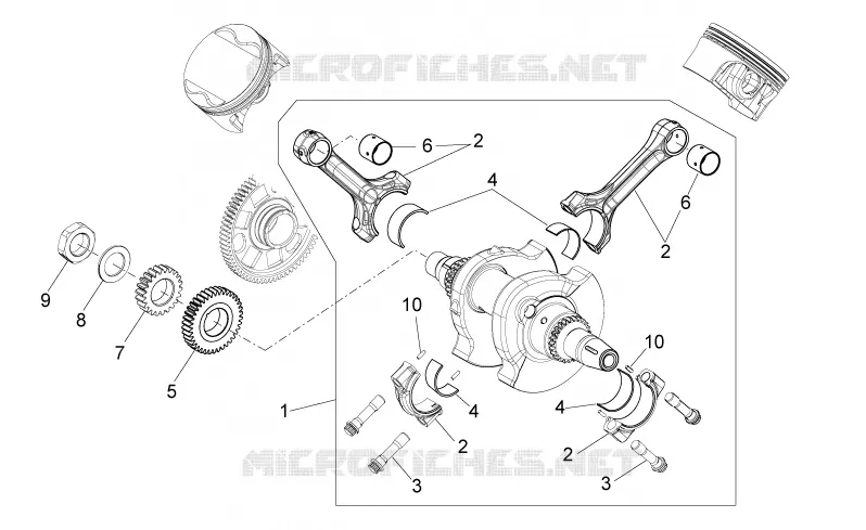 Arbre moteur Aprilia APRILIA-MOTORCYCLES 750 DORSODURO 2011  Dorsoduro Factory ABS