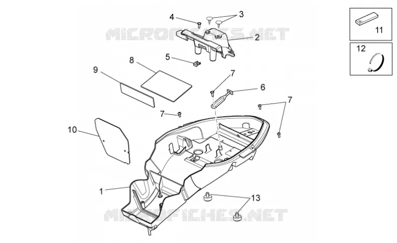 Carrosserie posterieure I Aprilia APRILIA-MOTORCYCLES 750 DORSODURO 2012  Dorsoduro Factory ABS