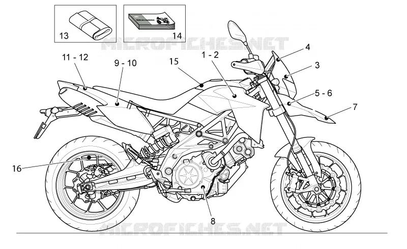 Décalco - Trousse à outils Aprilia APRILIA-MOTORCYCLES 750 DORSODURO 2011  Dorsoduro Factory ABS