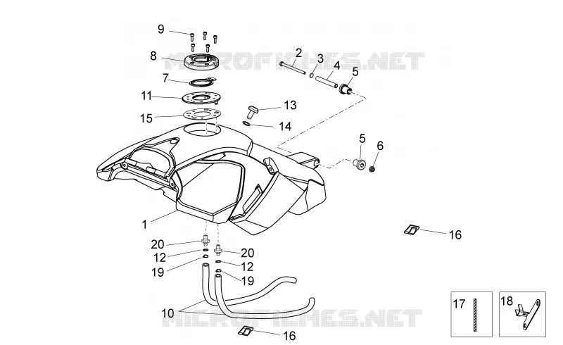 Réservoir essence Aprilia APRILIA-MOTORCYCLES 750 DORSODURO 2013  Dorsoduro Factory ABS