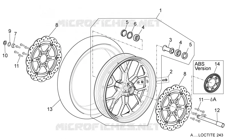 Roue Av. Aprilia APRILIA-MOTORCYCLES 750 DORSODURO 2012  Dorsoduro Factory ABS