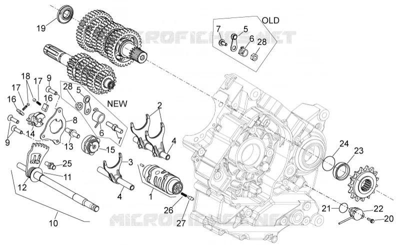 Selecteur boîte de vitesses Aprilia APRILIA-MOTORCYCLES 750 DORSODURO 2012  Dorsoduro Factory ABS