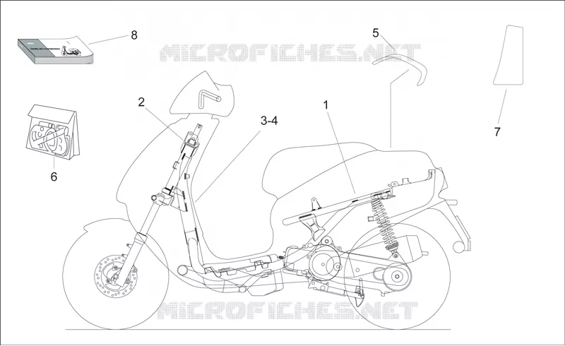 Plaquettes-decal. Aprilia APRILIA-SCOOTER 50 GULLIVER 1997  Gulliver Air
