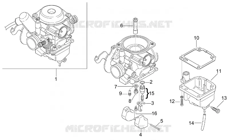 Carburateur III Aprilia APRILIA-SCOOTER 150 LEONARDO 1996  Leonardo