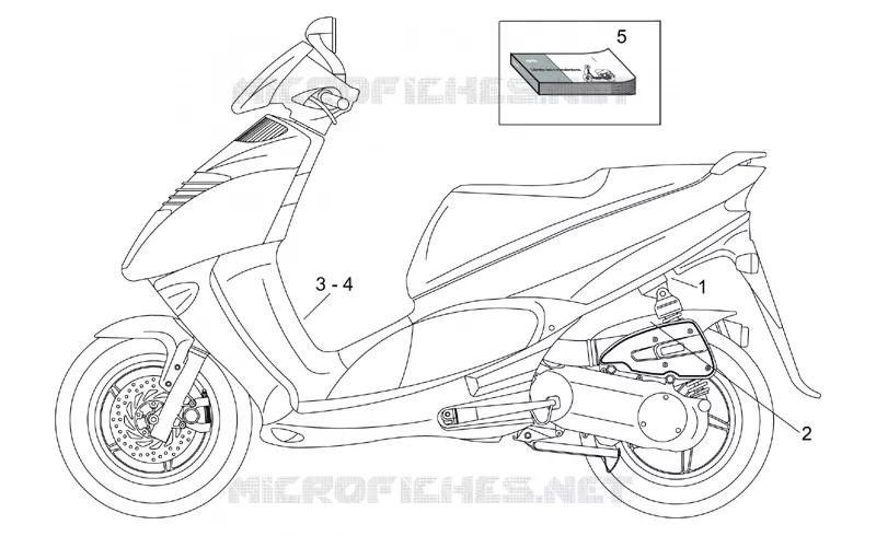 Plaquette et manuel Aprilia APRILIA-SCOOTER 150 LEONARDO 1998  Leonardo
