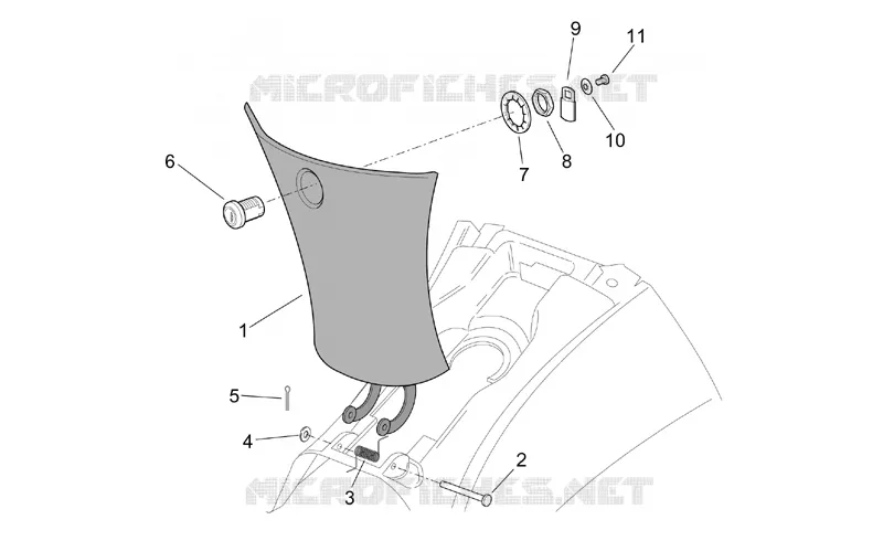 Carrosserie centrale - Tunnel Aprilia APRILIA-SCOOTER 150 LEONARDO 2001  Leonardo