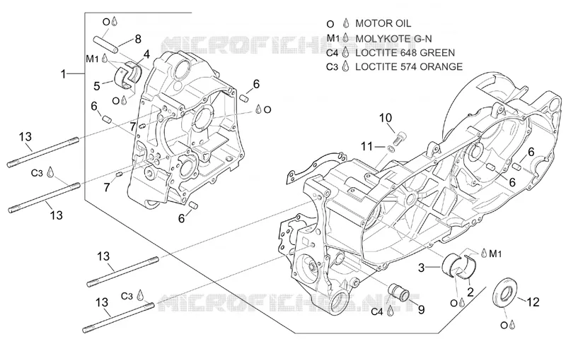 Carter moteur Aprilia APRILIA-SCOOTER 125 LEONARDO 2000  Leonardo