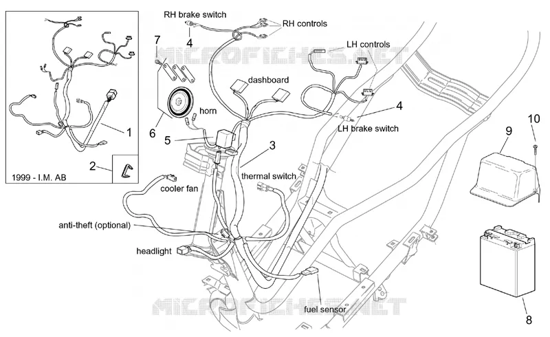 Circuit electrique I Aprilia APRILIA-SCOOTER 125 LEONARDO 2000  Leonardo