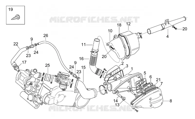 Groupe filtre Aprilia APRILIA-SCOOTER 150 LEONARDO 2000  Leonardo