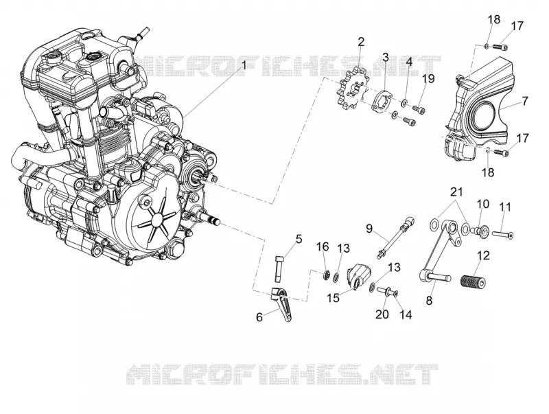 Moteur-Groupe complementaire Aprilia APRILIA-MOTORCYCLES 125 RS 2017  RS 125 REPLICA 4T ABS E4