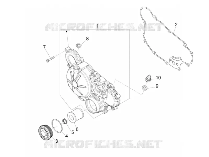 Couvercle embrayage Aprilia APRILIA-MOTORCYCLES 125 RS 2018  RS 125 REPLICA 4T ABS E4