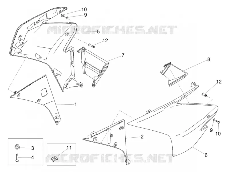 Carène lateral  Aprilia APRILIA-MOTORCYCLES 1000 RSV4 2018  RSV4 1000 RF