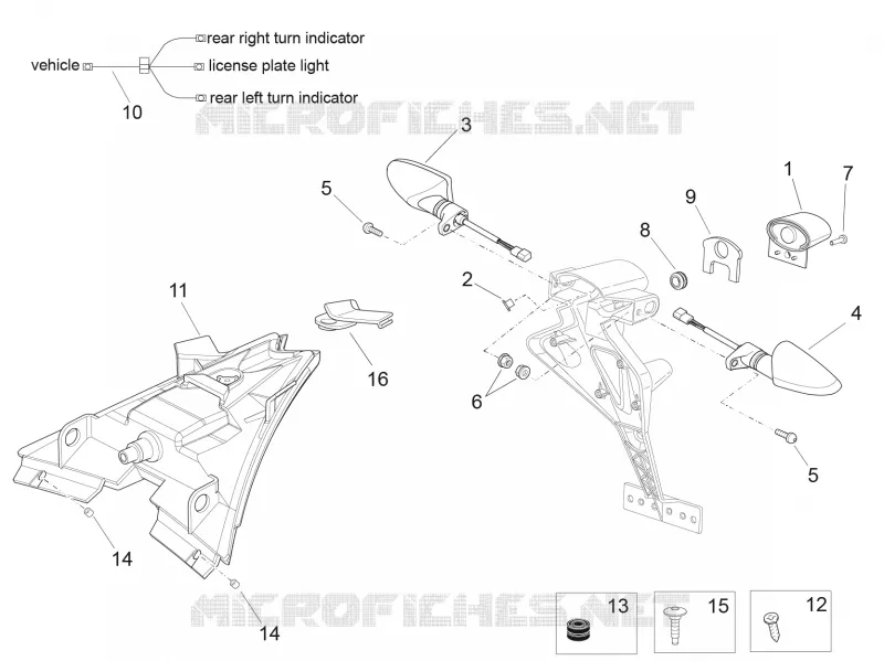 Feux arriere Aprilia APRILIA-MOTORCYCLES 1000 RSV4 2018  RSV4 1000 RF