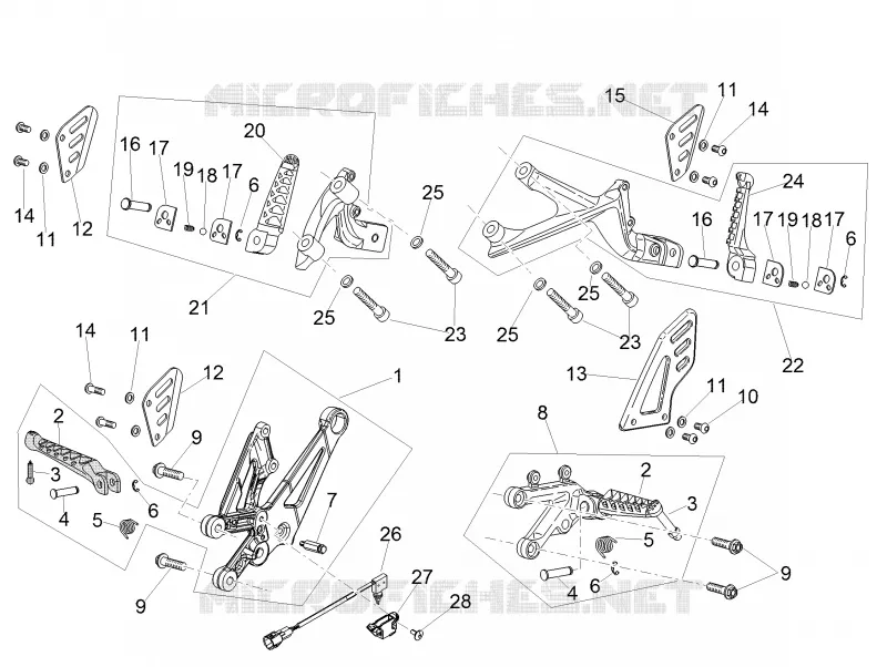 Repose-Pieds Aprilia APRILIA-MOTORCYCLES 1000 RSV4 2018  RSV4 1000 RF