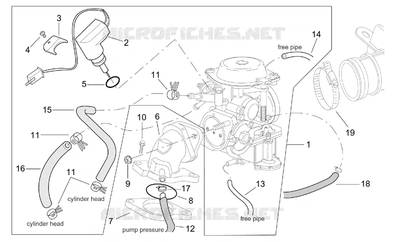 Carburateur cpl. Aprilia APRILIA-SCOOTER 250 LEONARDO 2000  Leonardo (engine Yamaha)