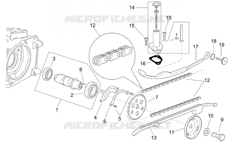 Commande soupapes Aprilia APRILIA-SCOOTER 250 LEONARDO 2000  Leonardo (engine Yamaha)