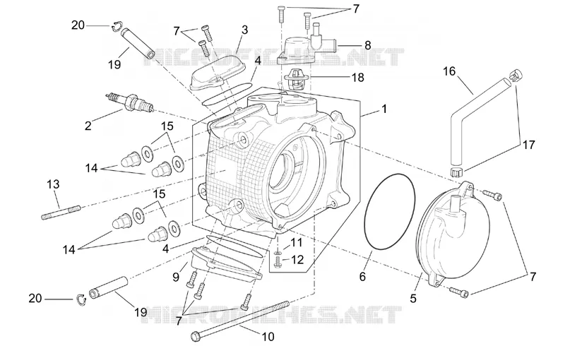 Tête moteur Aprilia APRILIA-SCOOTER 250 LEONARDO 2000  Leonardo (engine Yamaha)