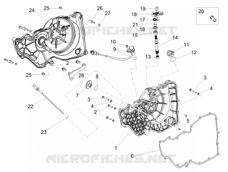 Couvercle embrayage Aprilia APRILIA-MOTORCYCLES 1000 RSV4 2018  RSV4 1000 RF