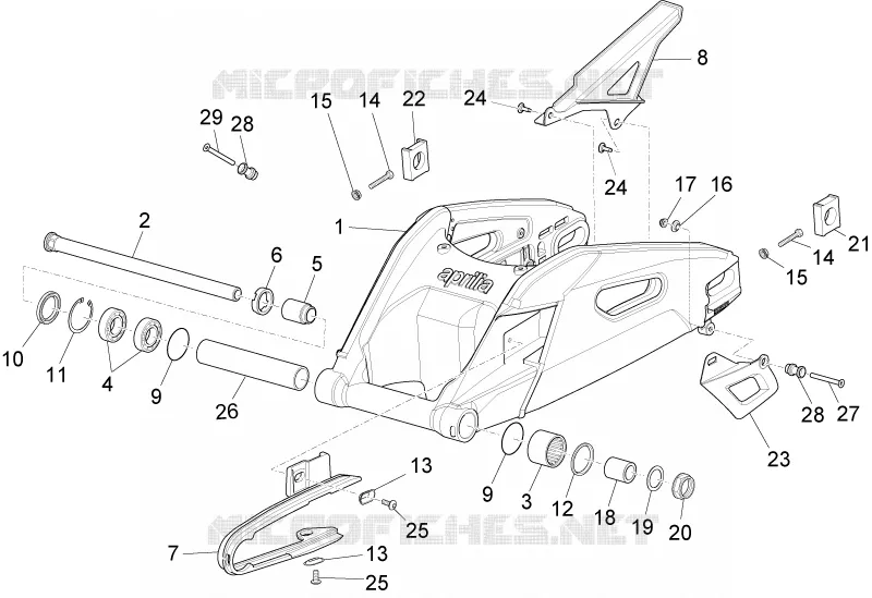 Fourche arriere Aprilia APRILIA-MOTORCYCLES 1000 RSV4 2018  RSV4 1000 RF