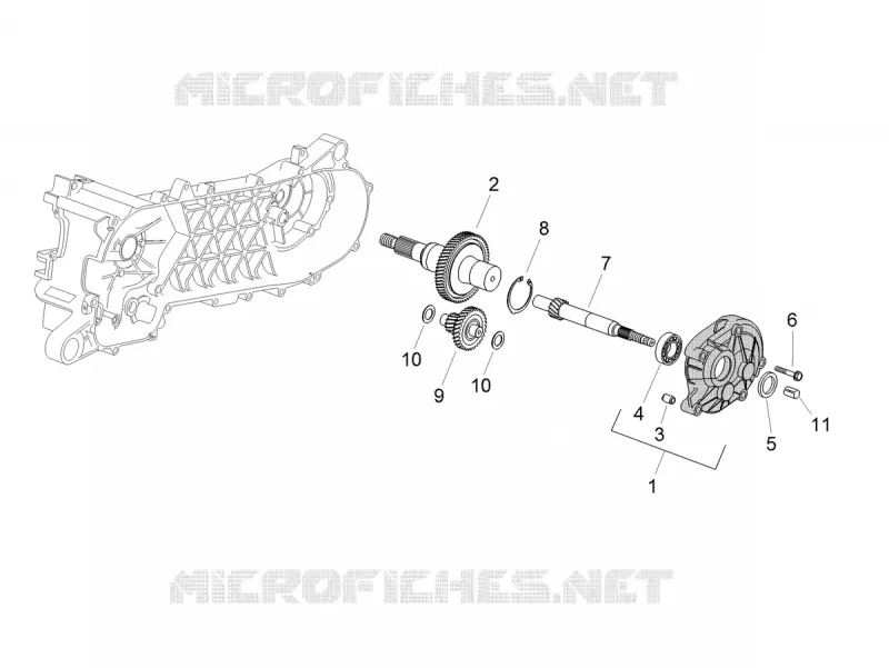 Arbre poulie mené Aprilia APRILIA-SCOOTER 50 SR 2018  SR 50 R H2O 2T Euro 4