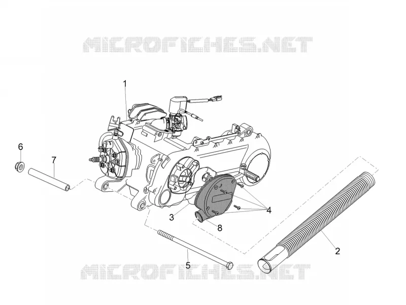 Moteur-Groupe complementaire Aprilia APRILIA-SCOOTER 50 SR 2018  SR 50 R H2O 2T Euro 4