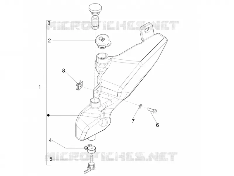 Réservoir huile Aprilia APRILIA-SCOOTER 50 SR 2018  SR 50 Motard 50 2T Euro 4