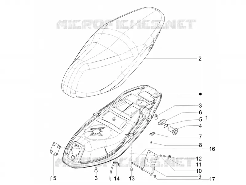 Selle/sieges Aprilia APRILIA-SCOOTER 50 SR 2018  SR 50 Motard 50 2T Euro 4