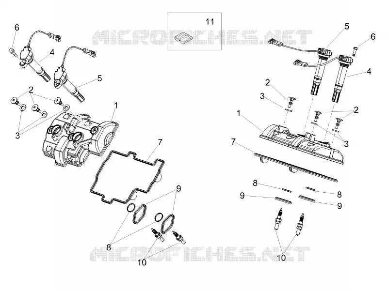 Couvercle soupapes Aprilia APRILIA-MOTORCYCLES 1100 TUONO 2018  Tuono V4 1100 RF E4 ABS