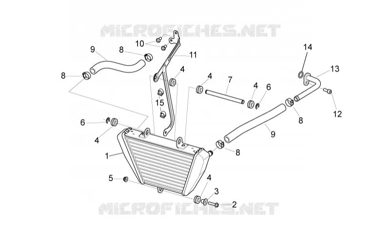 Radiateur huile Aprilia APRILIA-MOTORCYCLES 1100 TUONO 2018  Tuono V4 1100 RF E4 ABS