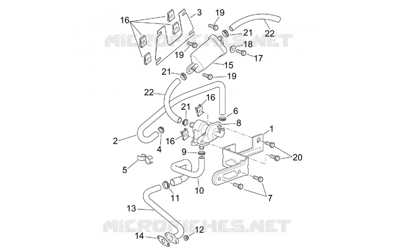 Air secondaire Aprilia APRILIA-SCOOTER 250 LEONARDO 2003  Leonardo (engine Minarelli)