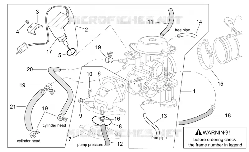 Carburateur cpl. Aprilia APRILIA-SCOOTER 250 LEONARDO 2003  Leonardo (engine Minarelli)