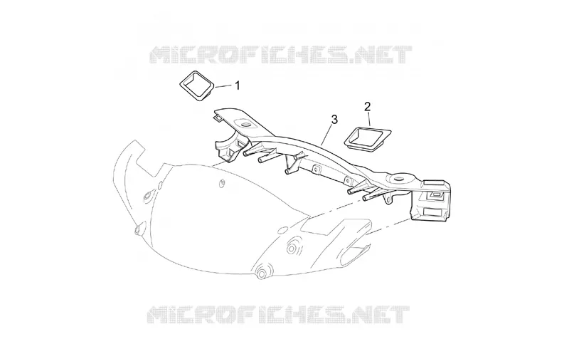 Carrosserie av. - Support tableau de bord Aprilia APRILIA-SCOOTER 300 LEONARDO 2004  Leonardo (engine Minarelli)