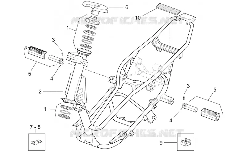 Chassis Aprilia APRILIA-SCOOTER 300 LEONARDO 2004  Leonardo (engine Minarelli)