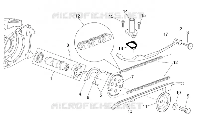 Commande soupapes Aprilia APRILIA-SCOOTER 300 LEONARDO 2002  Leonardo (engine Minarelli)