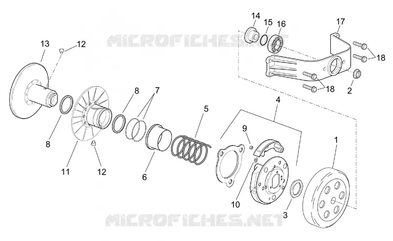 Embrayage Aprilia APRILIA-SCOOTER 300 LEONARDO 2004  Leonardo (engine Minarelli)
