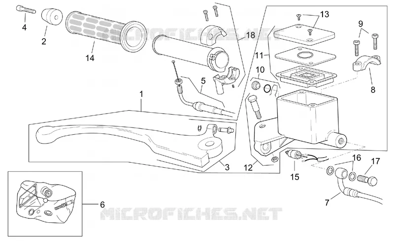 Maît. cyl. frein AV Aprilia APRILIA-SCOOTER 300 LEONARDO 2002  Leonardo (engine Minarelli)