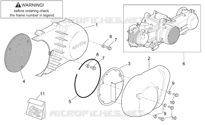 Moteur Aprilia APRILIA-SCOOTER 250 LEONARDO 2002  Leonardo (engine Minarelli)