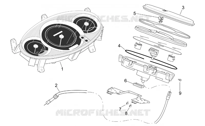 Tableau de bord Aprilia APRILIA-SCOOTER 300 LEONARDO 2002  Leonardo (engine Minarelli)