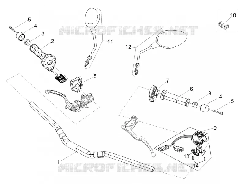 Guidon - Commandes Aprilia APRILIA-MOTORCYCLES 1100 TUONO 2017  Tuono V4 1100 RR E4 ABS