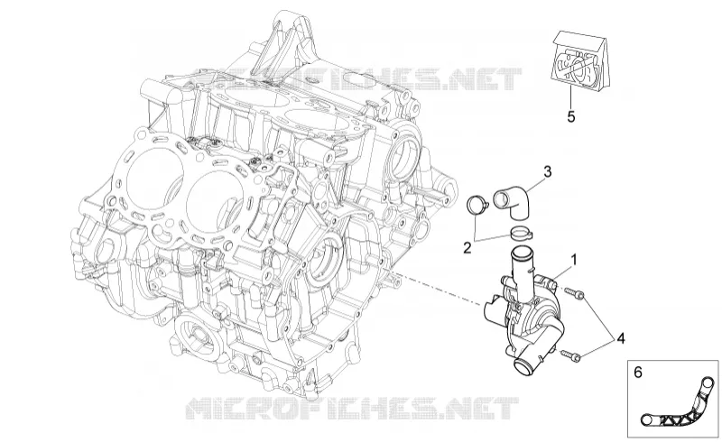 Pompe à eau Aprilia APRILIA-MOTORCYCLES 1100 TUONO 2018  Tuono V4 1100 RR E4 ABS