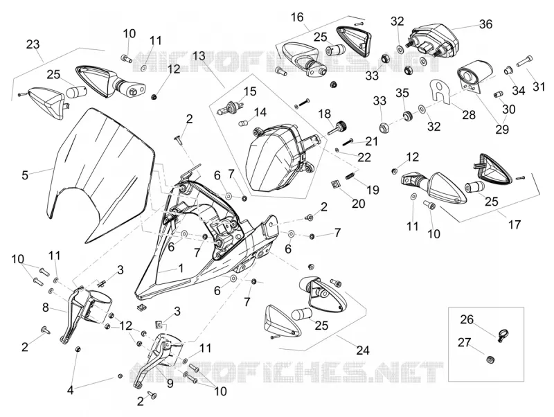 Feux Aprilia APRILIA-MOTORCYCLES 125 RX 2018  RX 125 E4