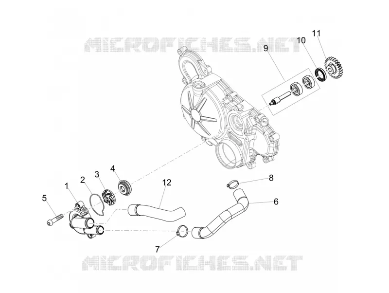 Pompe a eau Aprilia APRILIA-MOTORCYCLES 125 RX 2019  RX 125 E4