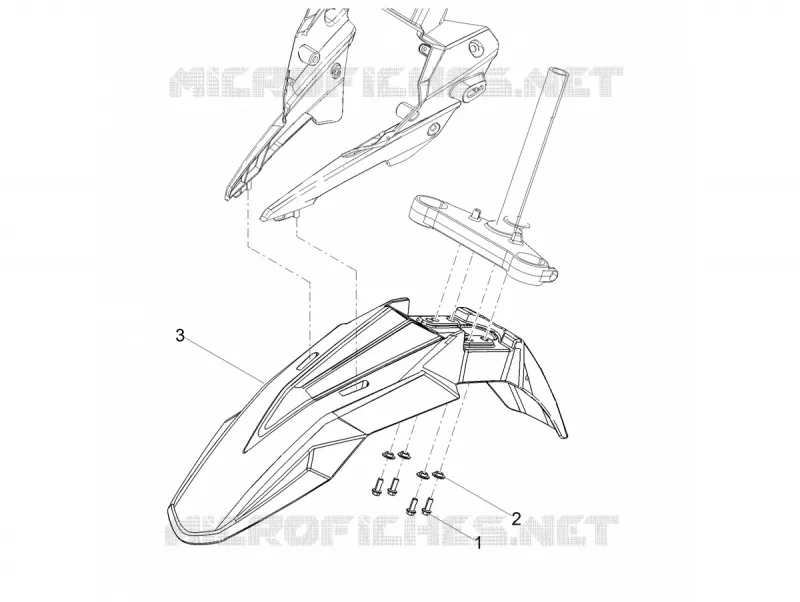 Garde-boue Av.-Embasement Aprilia APRILIA-MOTORCYCLES 50 RX 2019  RX 50 Factory E4