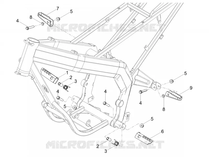 Repose-Pieds Aprilia APRILIA-MOTORCYCLES 50 RX 2018  RX 50 Factory E4