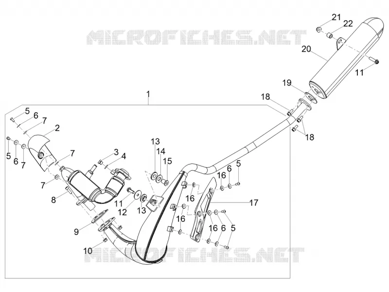 Pot d''échappement Aprilia APRILIA-MOTORCYCLES 50 SX 2020  SX 50 Factory Euro 4