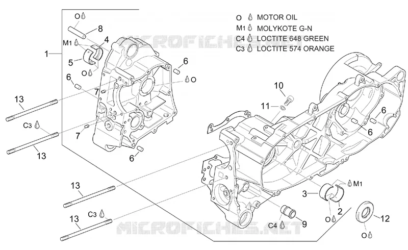 Carter moteur Aprilia APRILIA-SCOOTER 150 LEONARDO 2004  Leonardo ST