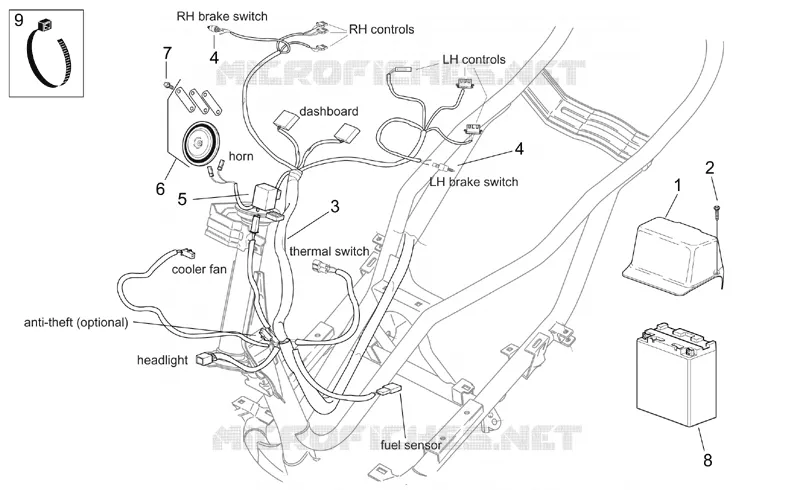 Circuit electrique I Aprilia APRILIA-SCOOTER 150 LEONARDO 2003  Leonardo ST